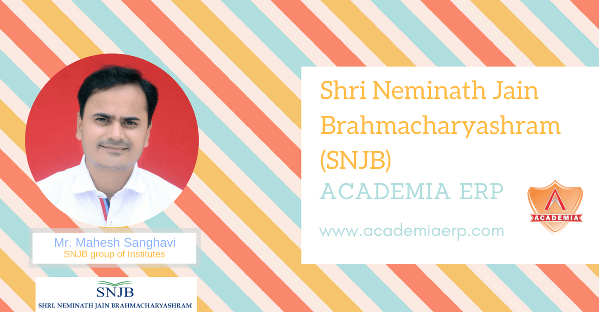 Shri Neminath Jain Brahmacharyashram (SNJB) recommends Academia ERP