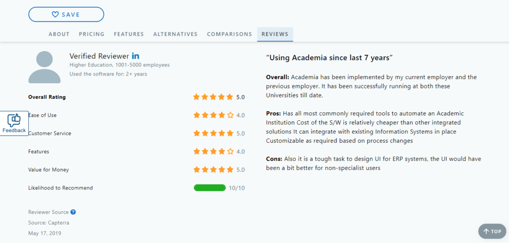 Capterra-Reviews-Academia